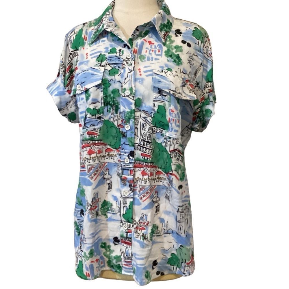 KARL LAGERFELD PARIS
Whimsical-Print Short-Sleeve Shirt M - Picture 2 of 9
